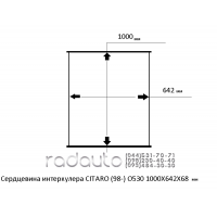 Сердцевина интеркулера CITARO (98-) O530 1000X642X68